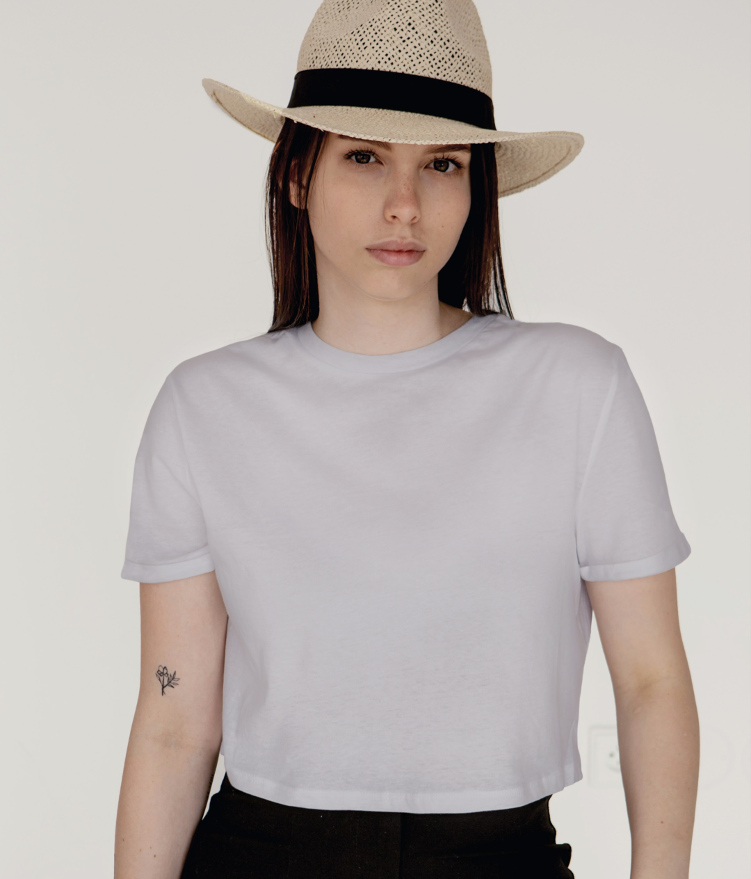 Crop Top Grey Melange