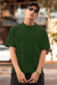 Men's Oversized T-Shirt Bottle Green