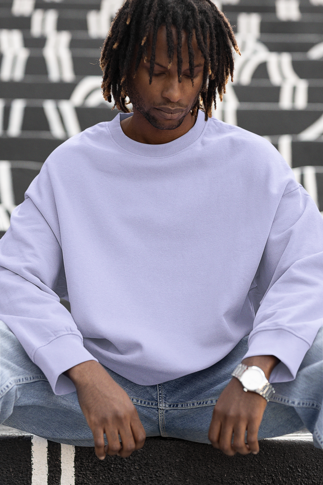 Men's Oversized Sweatshirt Lavender