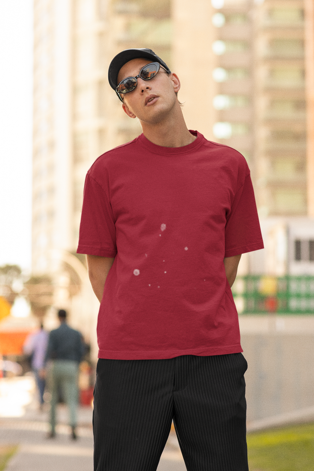 Men's Oversized T-Shirt Maroon