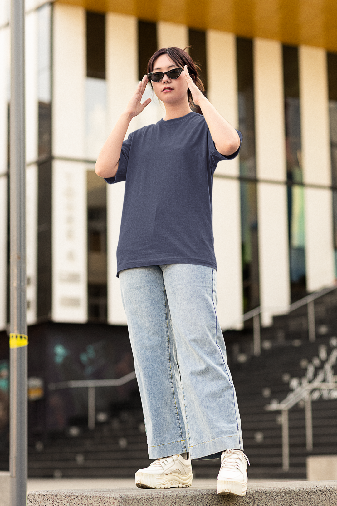 Women’s Oversized T-Shirt Navy Blue
