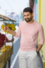 Men’s Sweatshirt Light Baby Pink
