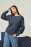 Women's Oversized Sweatshirt Navy Blue